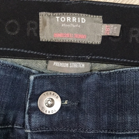 Sky High Skinny Premium Stretch High-Rise Dark Wash Jeans size 28T - Picture 7 of 10